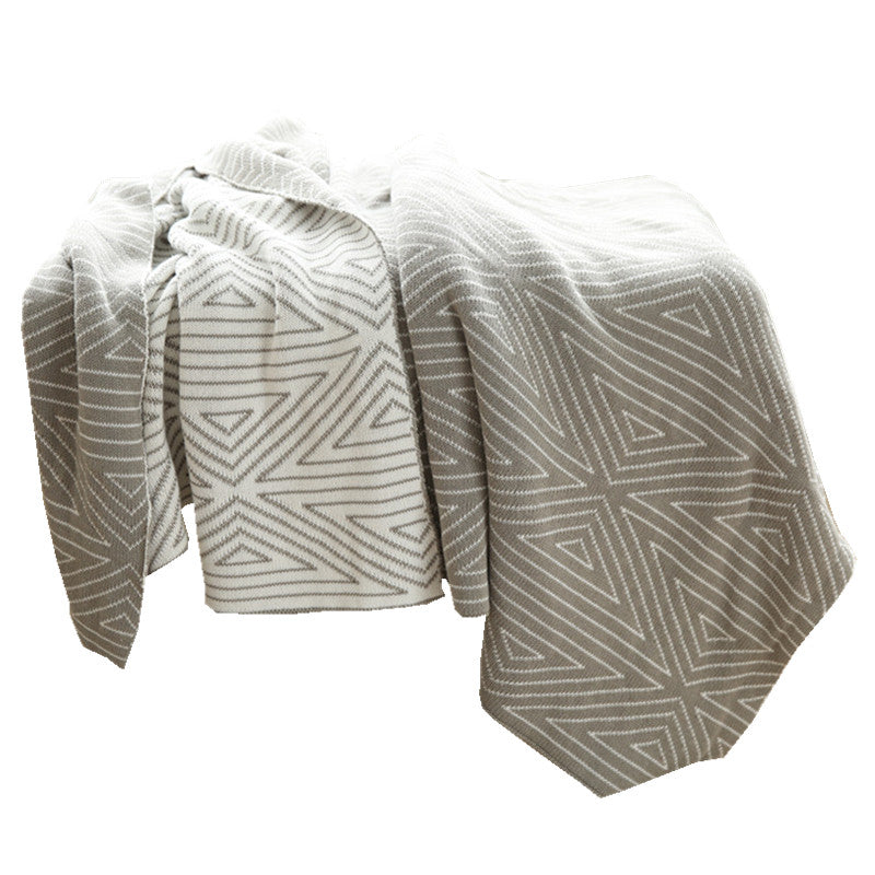 Bohemian Cotton Double Sided Geometric Blanket Throw - Adore India
