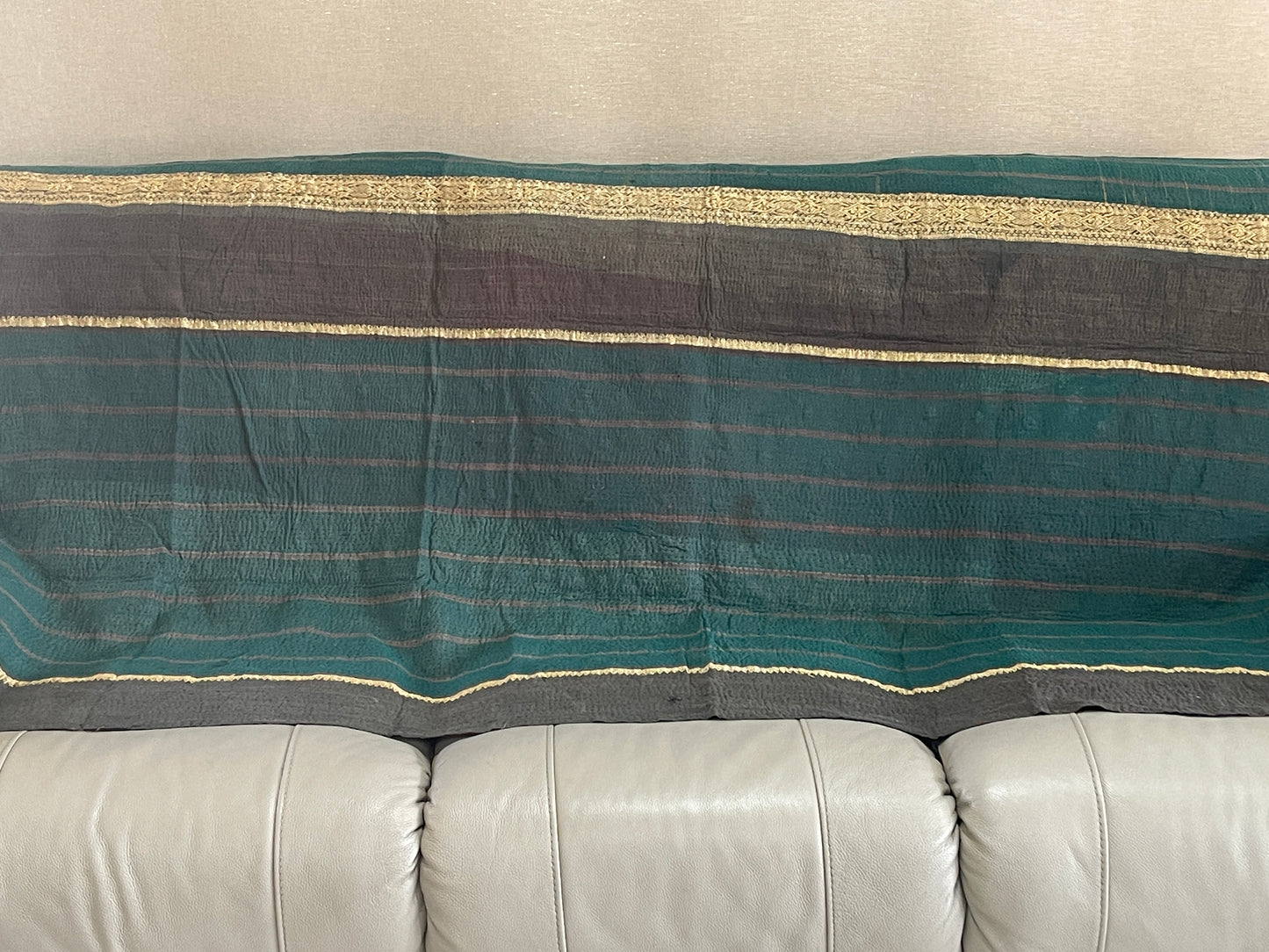Indian Handmade Cotton Vintage Kantha Quilt Bedspread Throw- Rupa - Adore India