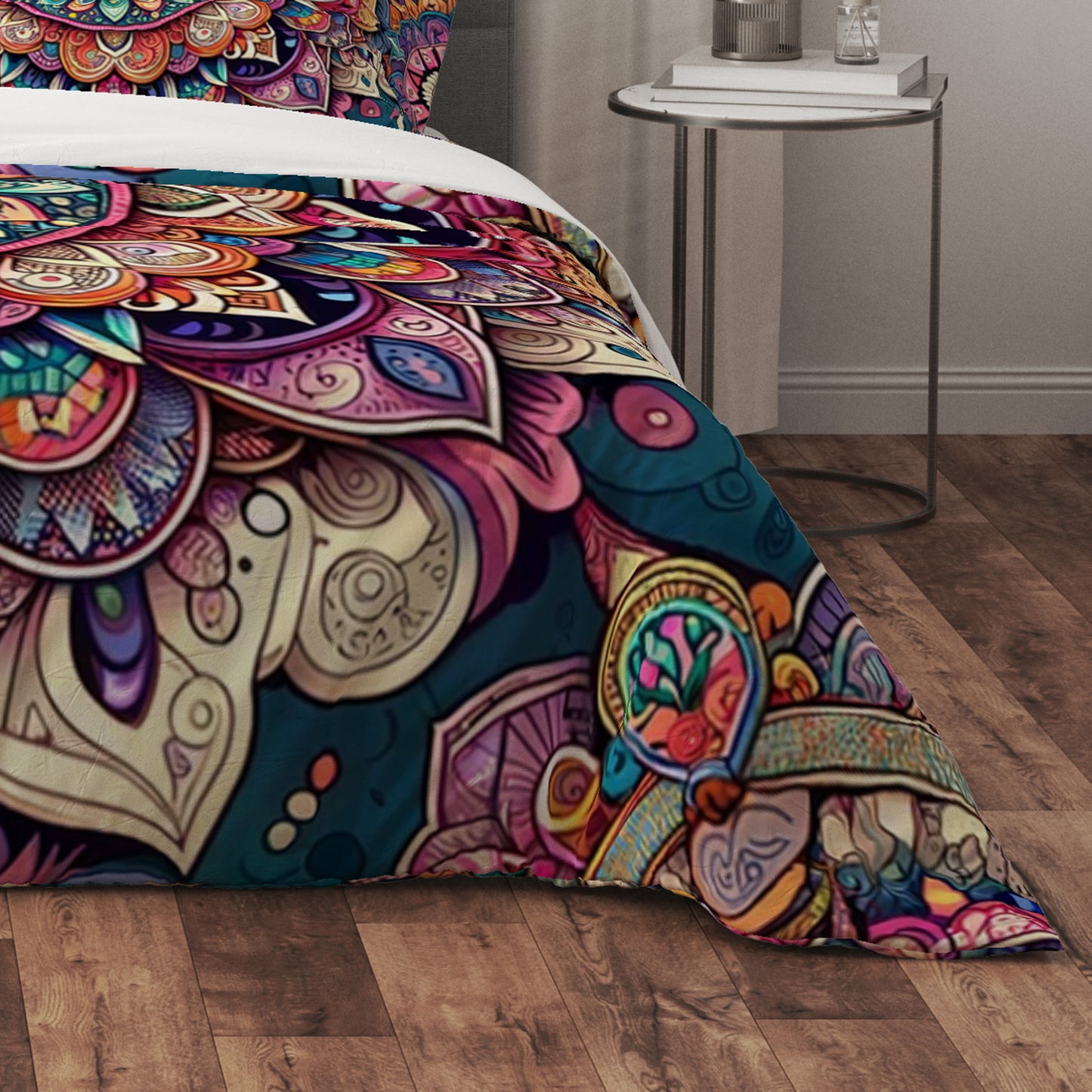Colourful Spirit Indian Mandala Reversible Quilt Cover Duvet Cover Set - Adore India