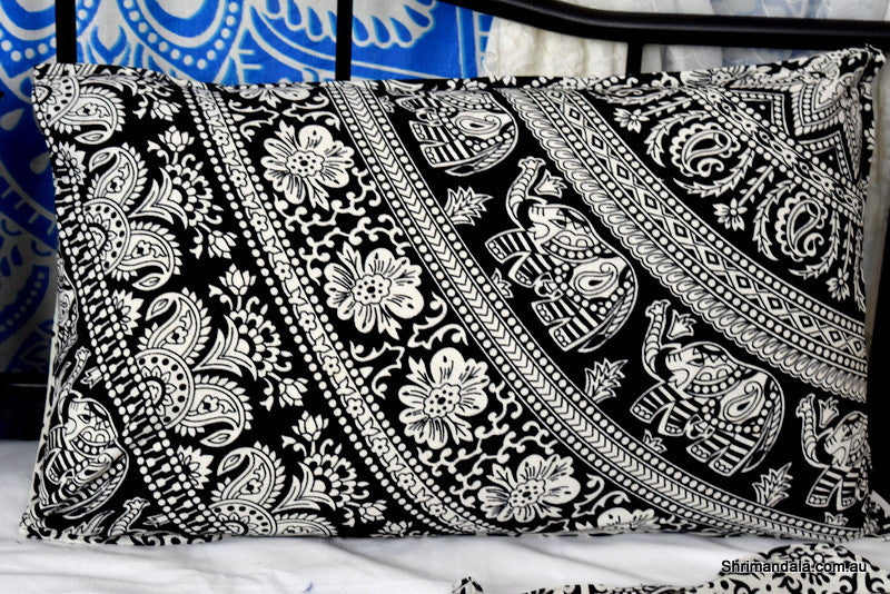 Good Luck Black Mandala Duvet Cover - Adore India