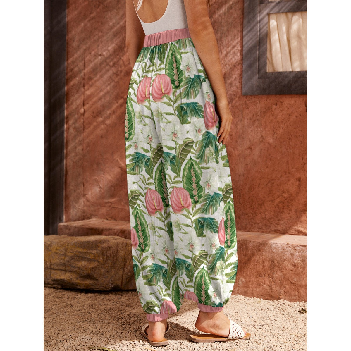 Bohemian Topical Floral Printed Women's Harem Carrot Pants - Adore India