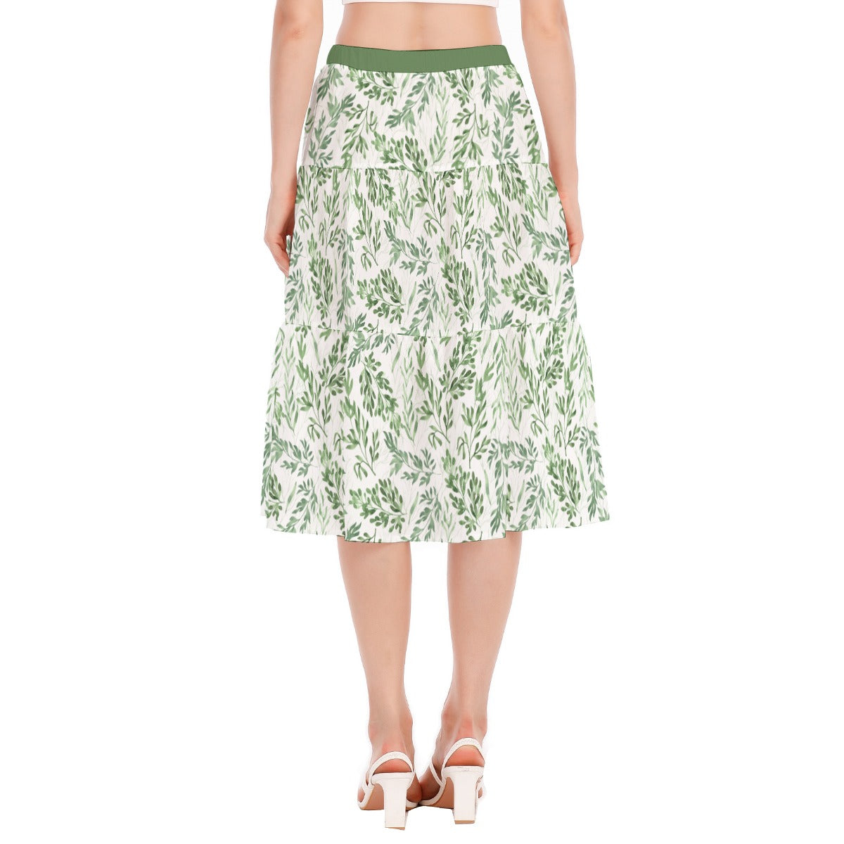 Bohemian Wild Floral Printed Women's Pleated Chiffon Skirt - Adore India