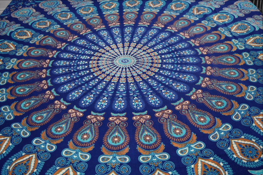 Harmony Peacock Mandala Duvet Cover - Adore India