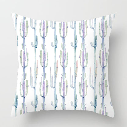 Watercolour Modern Flowers Green Cushion Cover - Adore India   