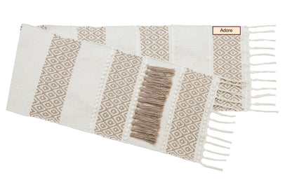 Emilia Handmade Cotton Boho Table Runner with Tassels