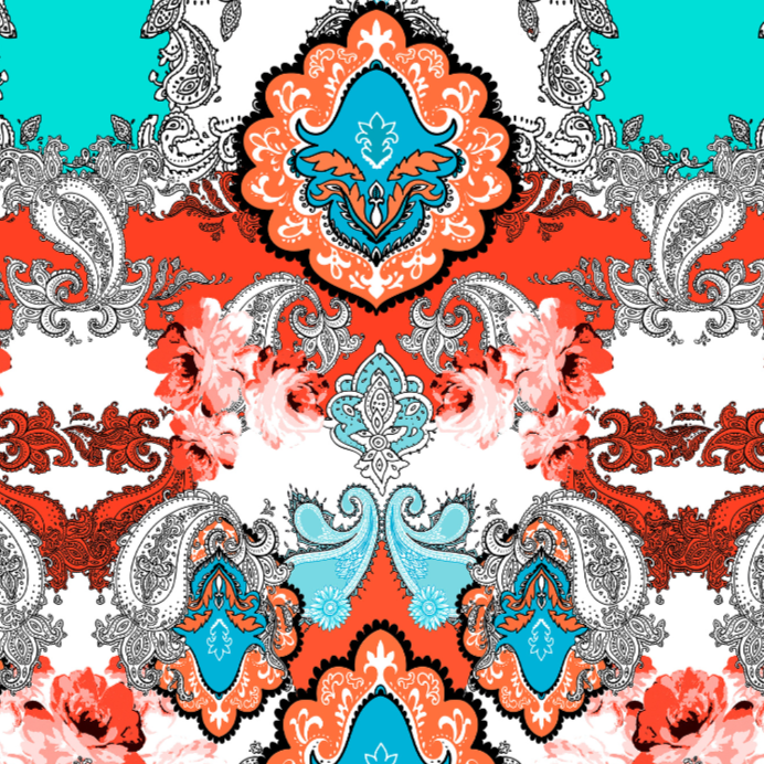 Paisley Elegance Quilt Cover Set - Vibrant Red & Teal Hues for a Stylish Bedroom Retreat King Size - Adore India   