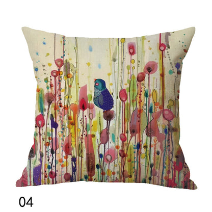 New Bohemian Oil painting Bird Cushion Cover - Adore India   
