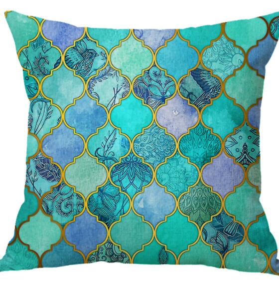 Bohemian Nordic Vintage Cotton Linen Geometry Cushion Cover - Adore India   