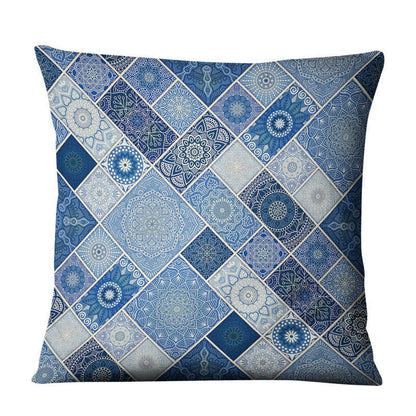 Linen Bohemian Mandala Geometrical Pillow Cushion Cover - Adore India   