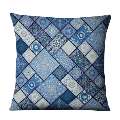 Linen Bohemian Mandala Geometrical Pillow Cushion Cover - Adore India   