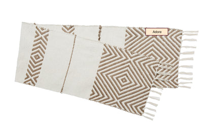 Isla Boho Chic Table Runner for Dining Coastal Cotton Handmade Decor