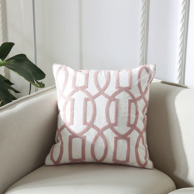 Geometric Bohemian Embroidery Couch Living Room Embroidered Cushion - Adore India   