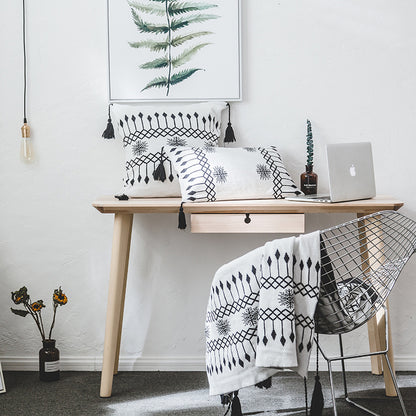 Nordic Casual Moroccan Knitted Blanket Throw - Adore India   