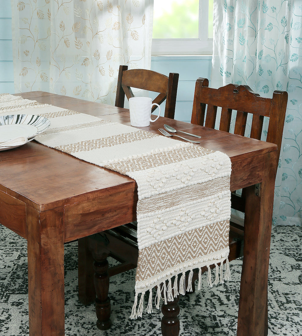 Dahlia Decorative Boho Table Runner Handmade Coastal Dining Accent