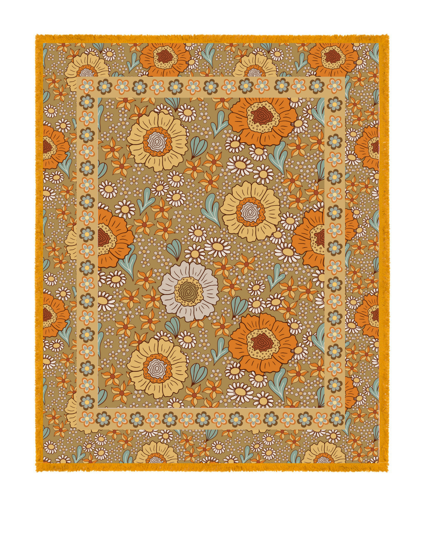 Timeless Petals Bohemian Picnic Rug Blanket Tapestry - Adore India   