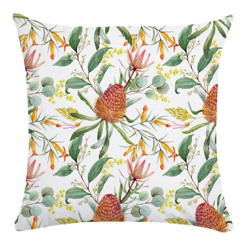 Tropical Flower Bird Printed Super Soft Pillowcase Cushion Cover - Adore India   