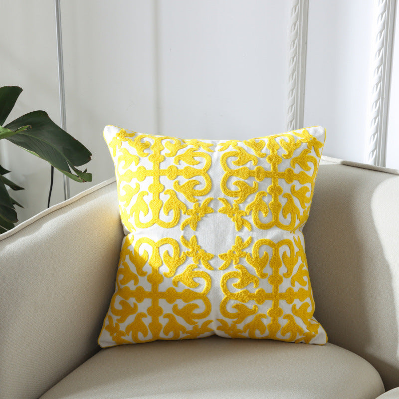 Geometric Bohemian Embroidery Couch Living Room Embroidered Cushion - Adore India   