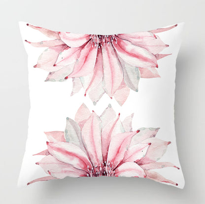 Watercolour Modern Flowers Green Cushion Cover - Adore India   