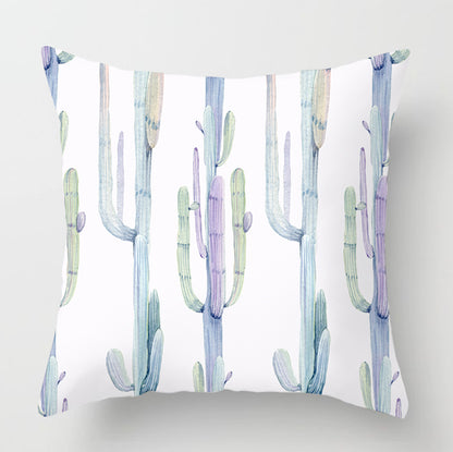 Watercolour Modern Flowers Green Cushion Cover - Adore India   