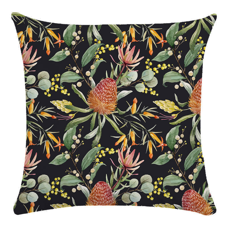 Tropical Flower Bird Printed Super Soft Pillowcase Cushion Cover - Adore India   