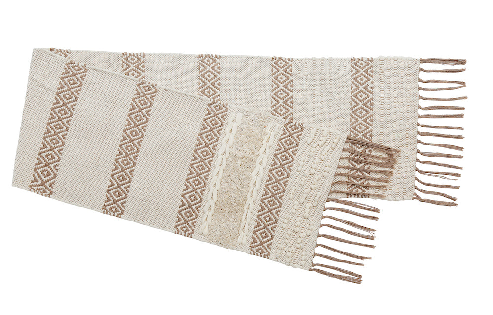Nova Boho Table Runner with Fringe Perfect for Beach House Decoration