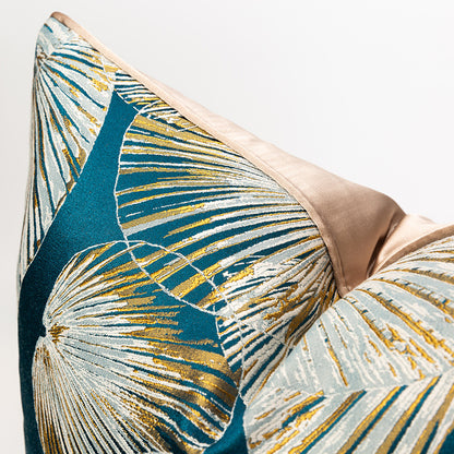 Bohemian Lotus Leaf Minimalist Back Cushion Cover - Adore India   