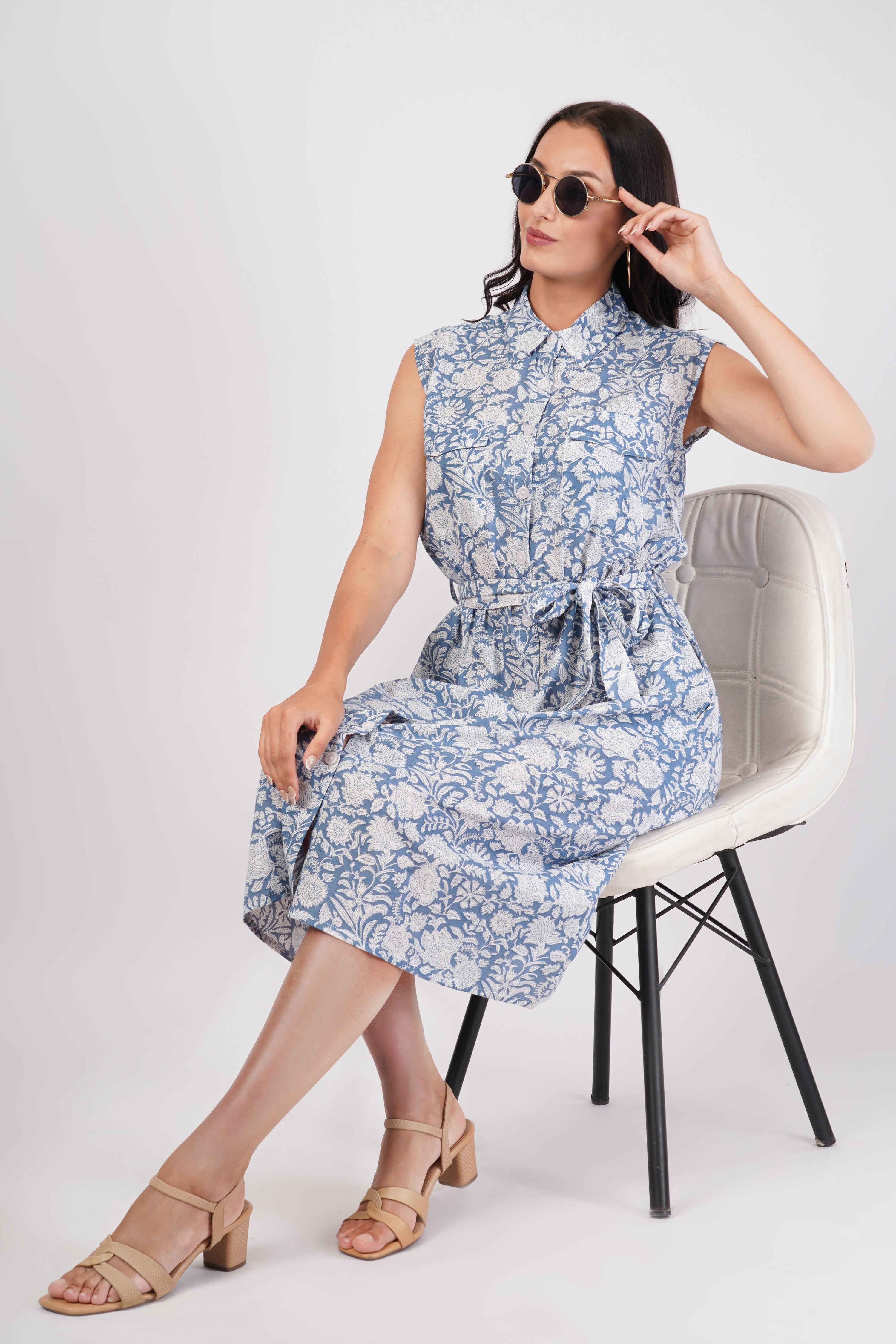 indian cotton dresses australia SCARLET DAISIES-light indian cotton dress