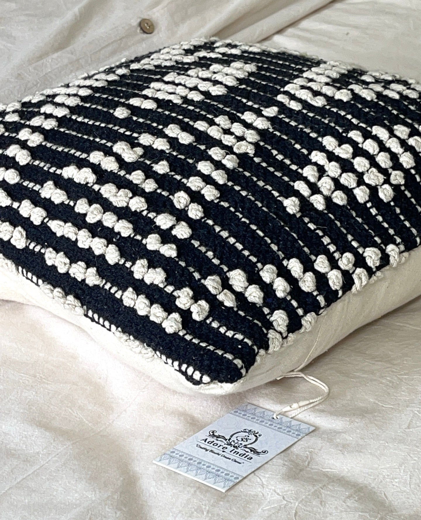 Boho Cotton Tufted Handmade Cushion Covers- 45cm