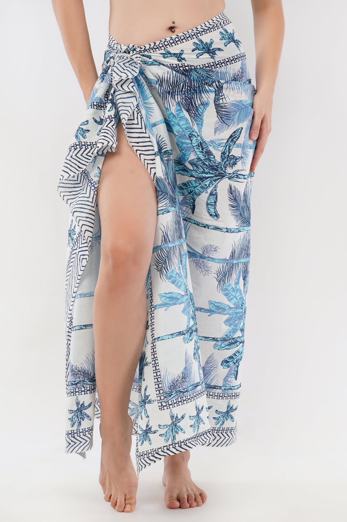 Cotton Palm Bloom Floral Printed Beach Sarongs Wrap