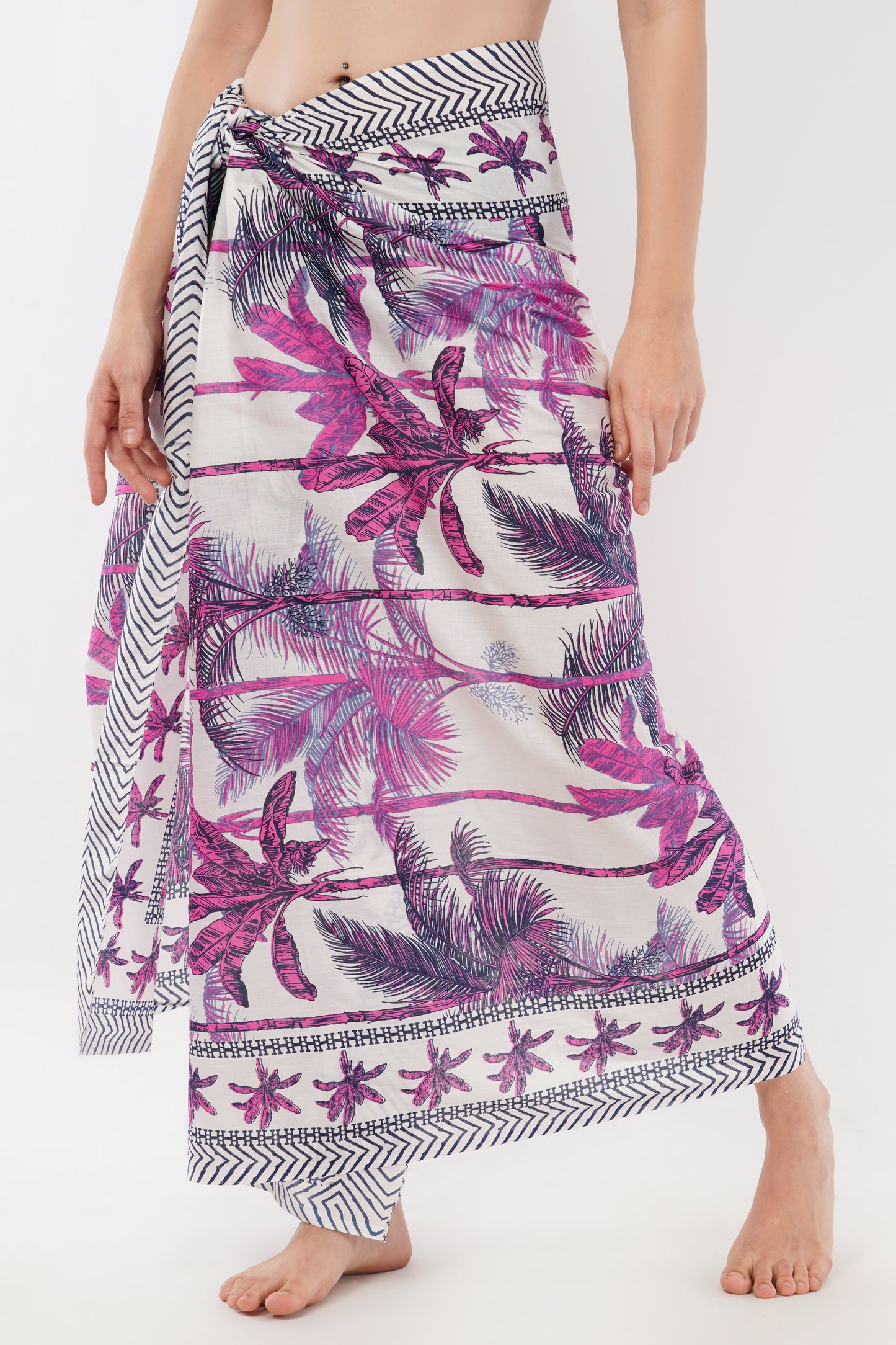 Cotton Palm Bloom Floral Printed Beach Sarongs Wrap