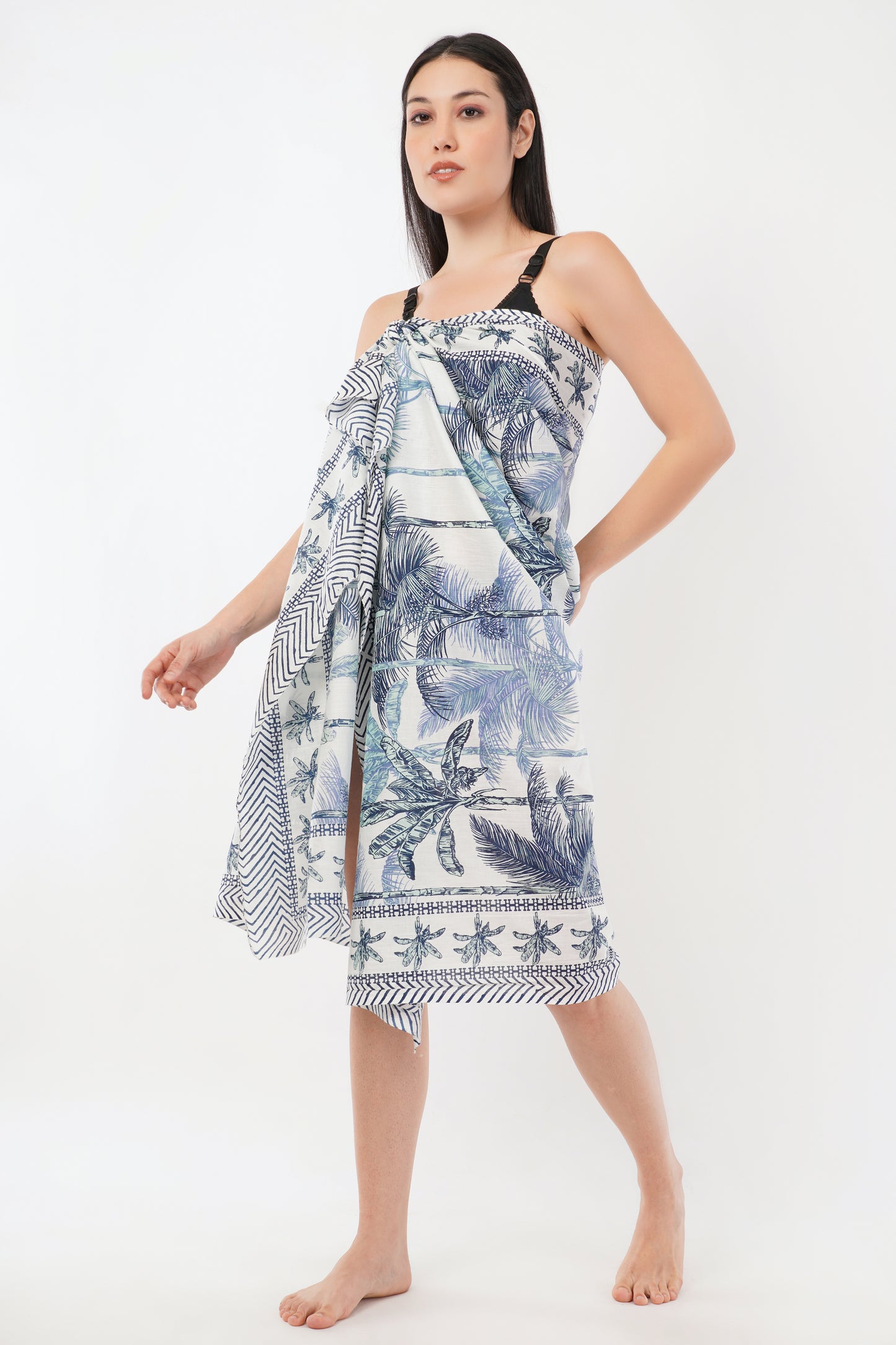 Cotton Palm Bloom Floral Printed Beach Sarongs Wrap