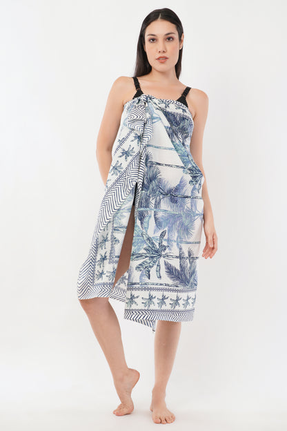 Cotton Palm Bloom Floral Printed Beach Sarongs Wrap