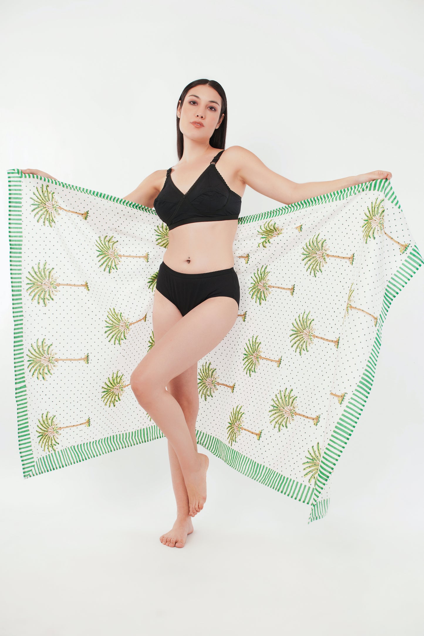 Cotton Palm Tree Printed Beach Sarongs Wrap