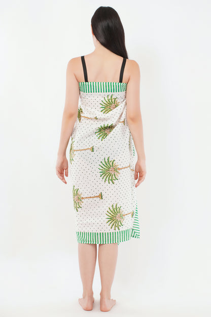 Cotton Palm Tree Printed Beach Sarongs Wrap