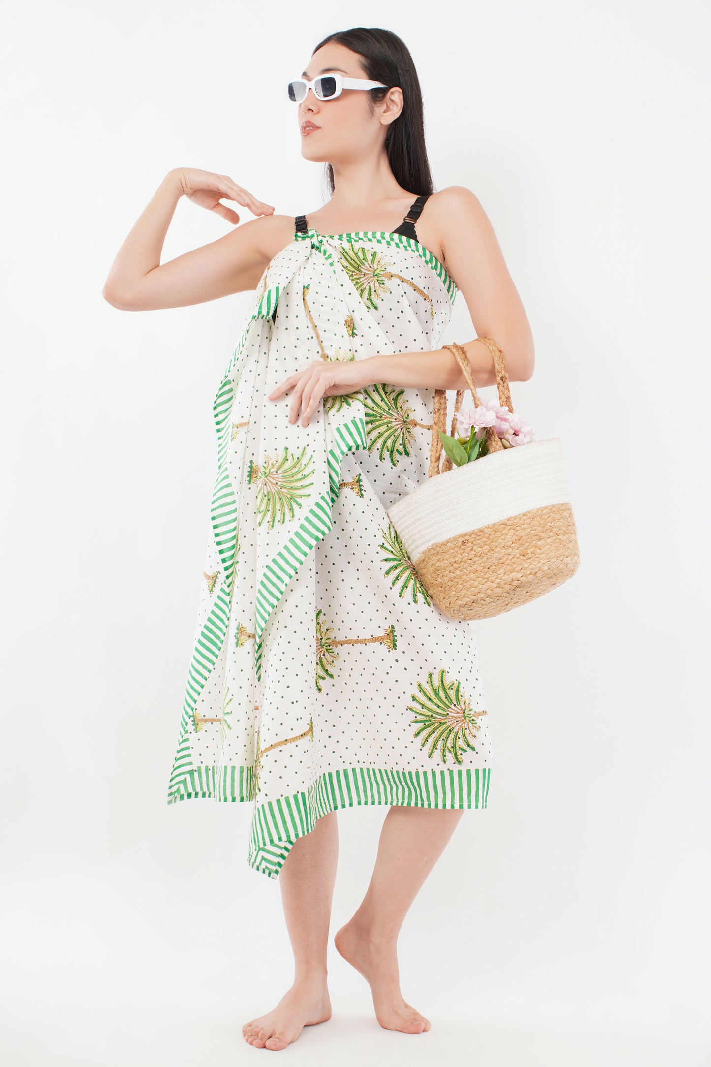 Cotton Palm Tree Printed Beach Sarongs Wrap