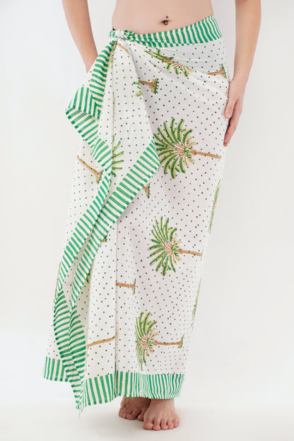 Cotton Palm Tree Printed Beach Sarongs Wrap