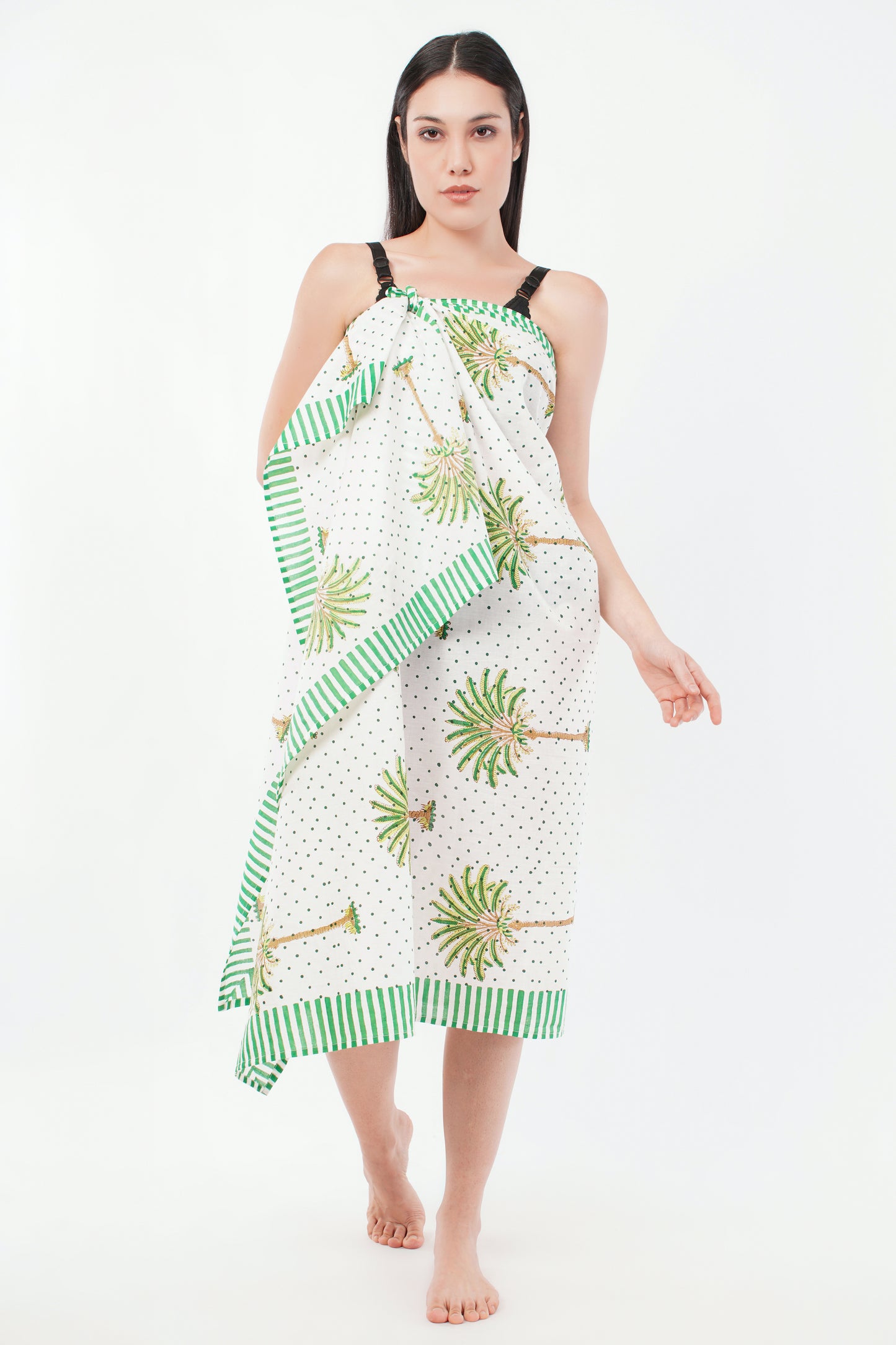 Cotton Palm Printed Beach Sarongs Wrap