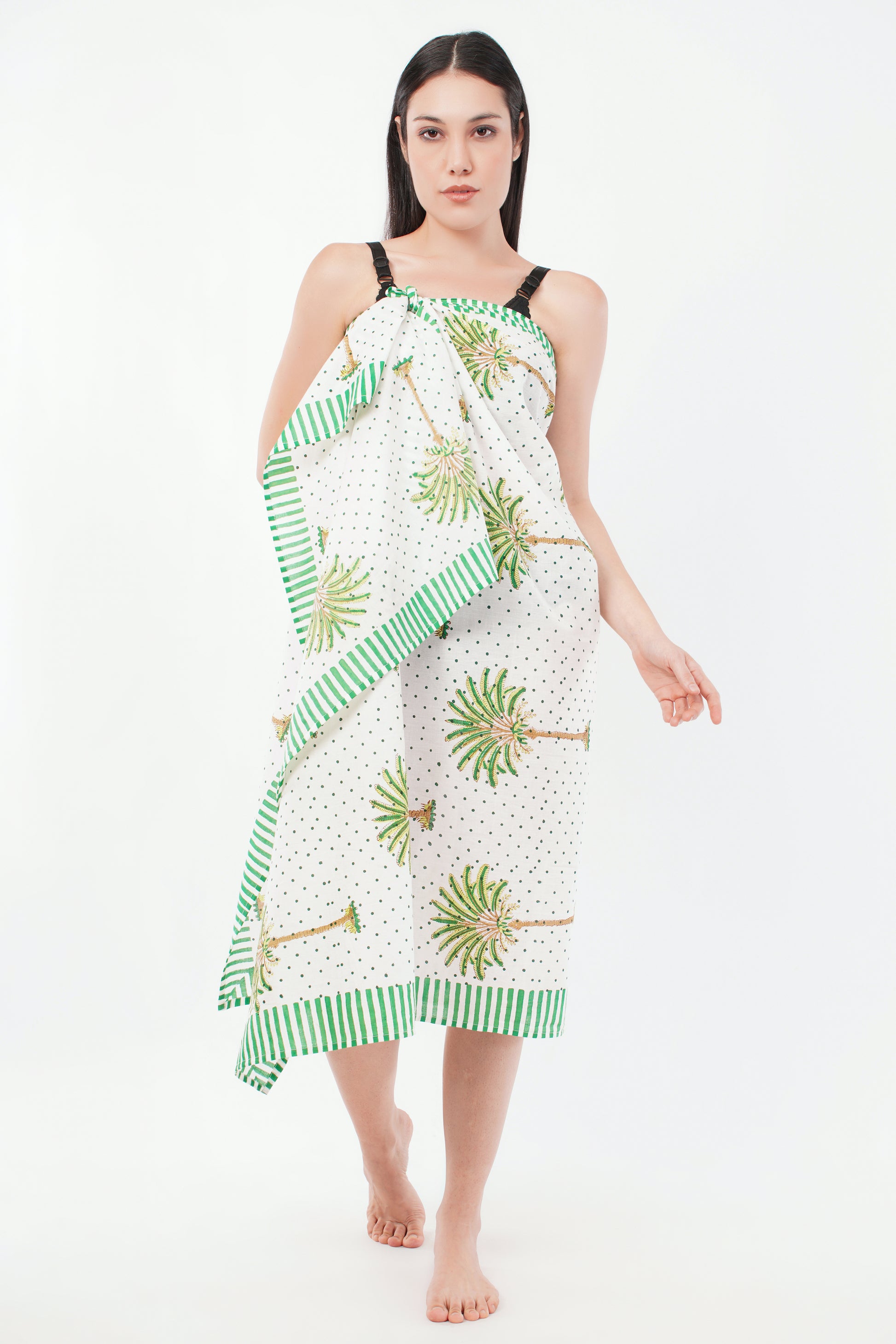 Cotton Palm Printed Beach Sarongs Wrap