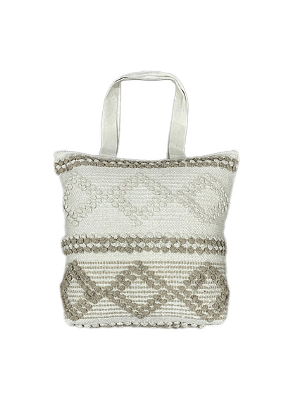 Cotton Boho Handmade Tufted Tote Bag - Adore India   