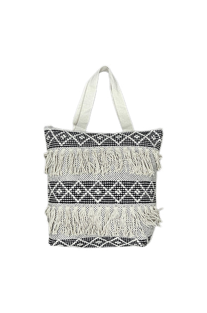 Cotton Boho Handmade Tufted Tote Bag - Adore India   
