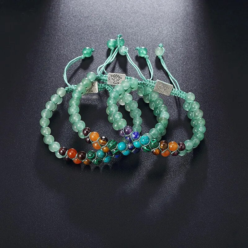 7 Chakra Crystal Beads Yoga Meditation Bracelet - Adore India   