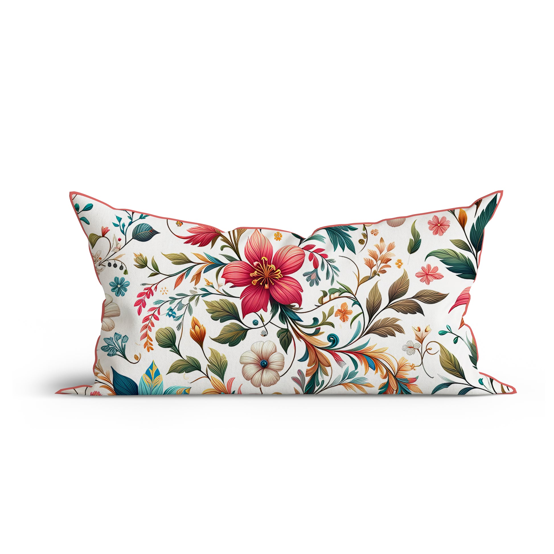 Bohemian Crimson Bloom Elegance Printed Cotton-Adore India
