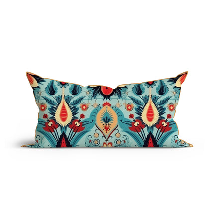 Bohemian Floral Delight Printed Sofa Cushion Cover Set with Piping  - Adore India