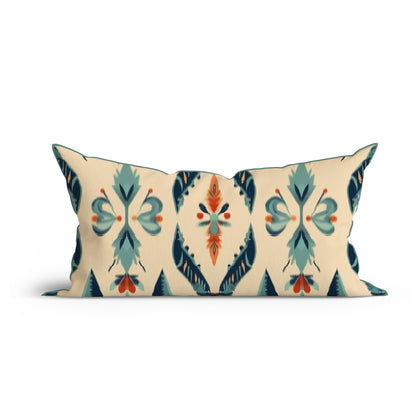 Bohemian Xenon Fusion Printed Sofa Cushion Cover Set with Piping - Ador India