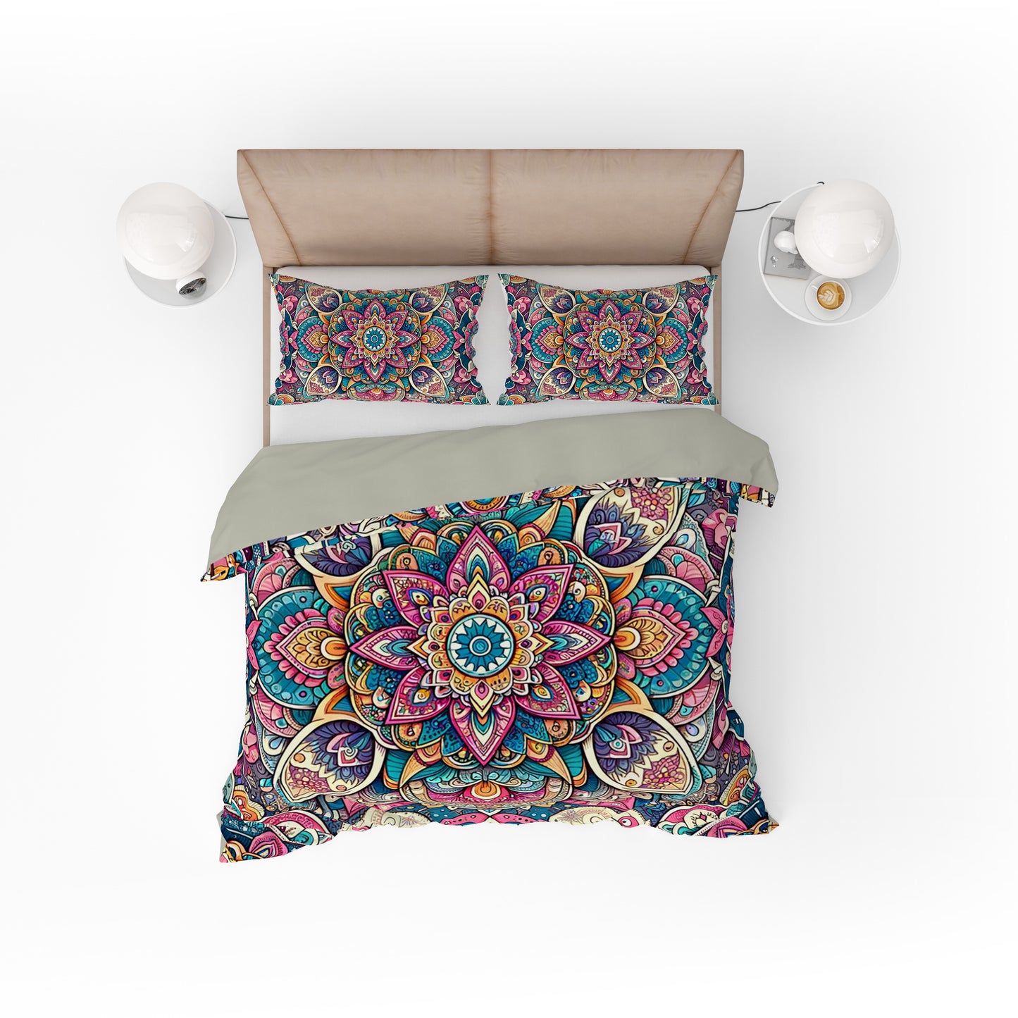 Bohemian True Spirit Mandala Reversible Quilt Cover Duvet Cover Set - Adore India   