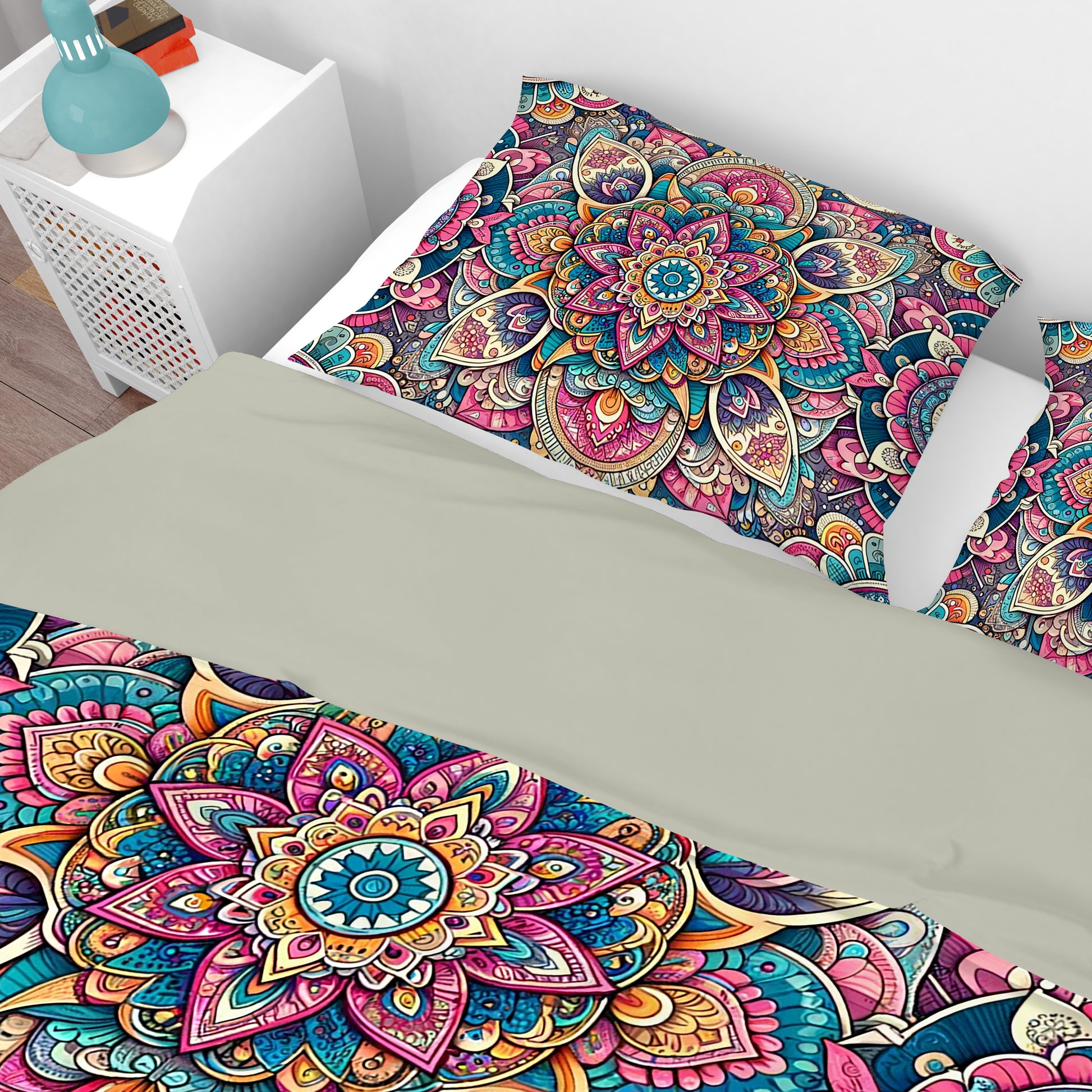 Bohemian True Spirit Mandala Reversible Quilt Cover Duvet Cover Set - Adore India   