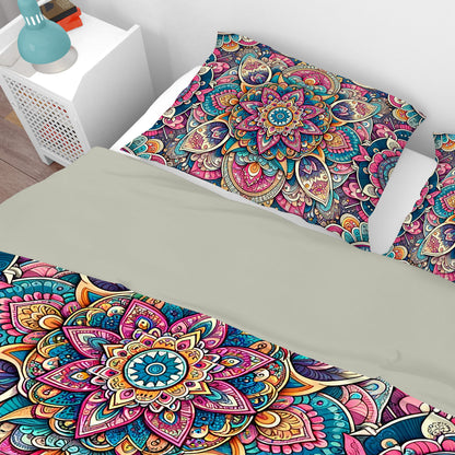 Bohemian True Spirit Mandala Reversible Quilt Cover Duvet Cover Set - Adore India   