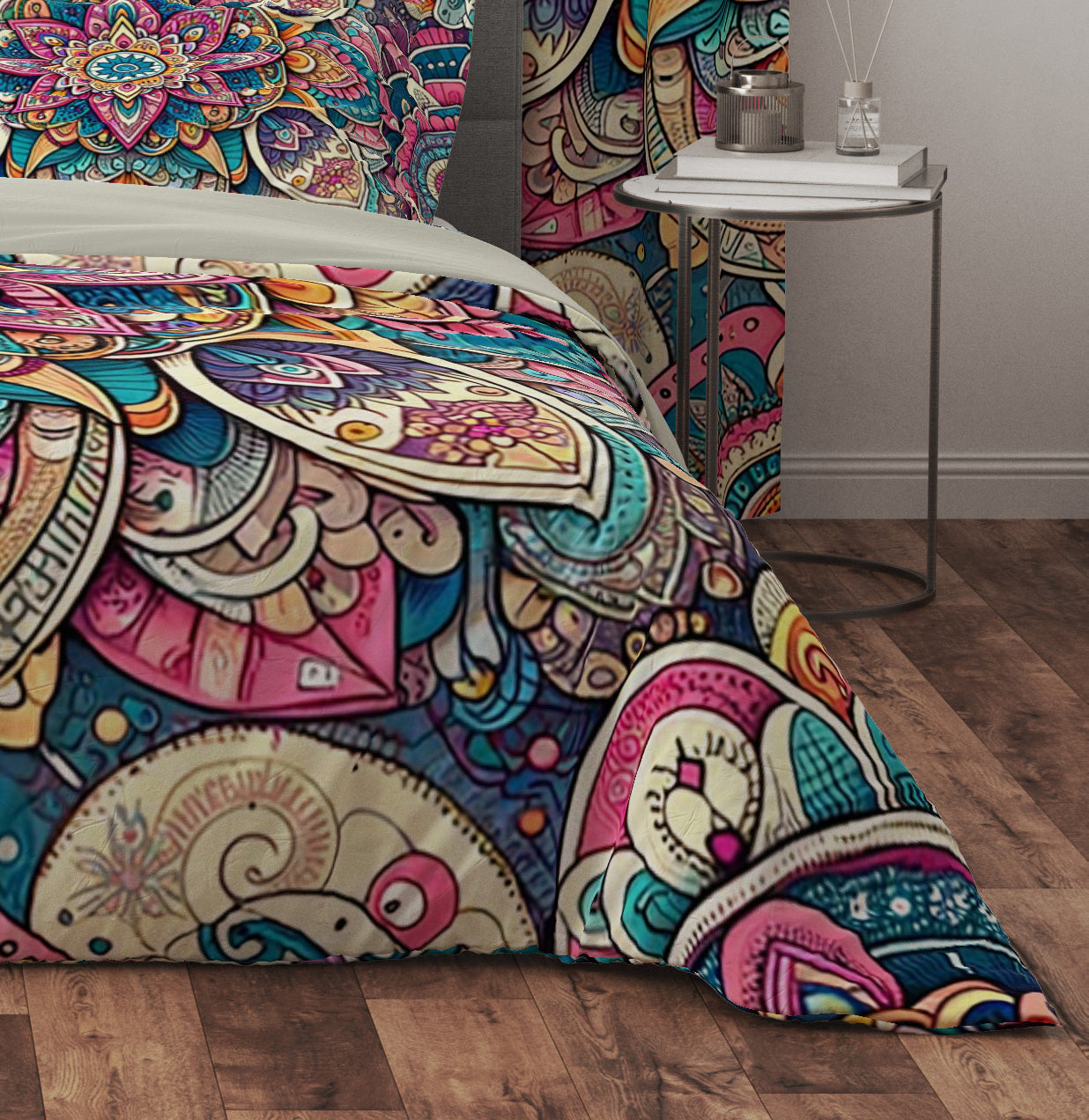 Bohemian True Spirit Mandala Reversible Quilt Cover Duvet Cover Set - Adore India   