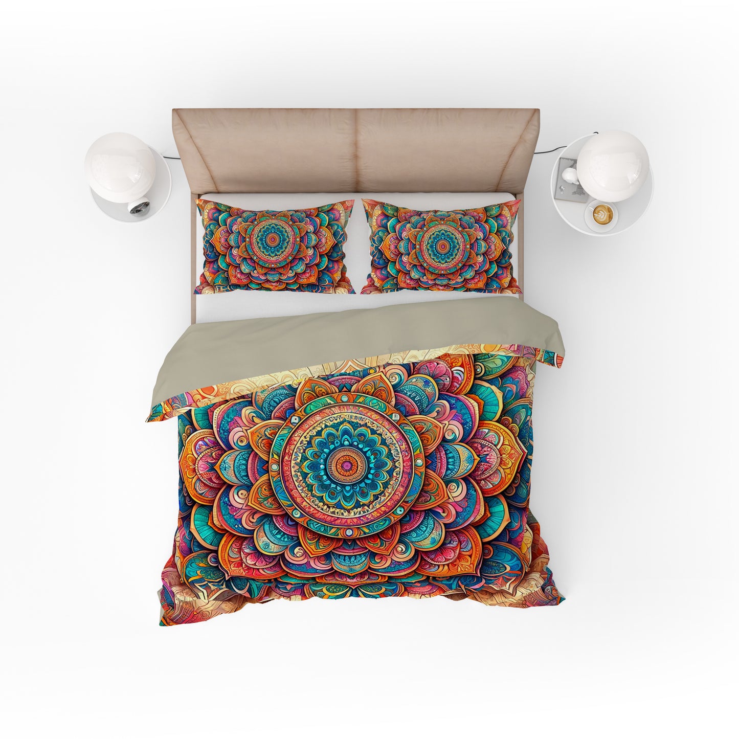 Colourful Bold Bohemian Reversible Quilt Cover Duvet Cover Set - Adore India   