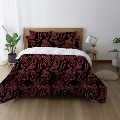 Red Paisley - Elegance Meets Drama for a Chic Bedroom Upgrade - Adore India   